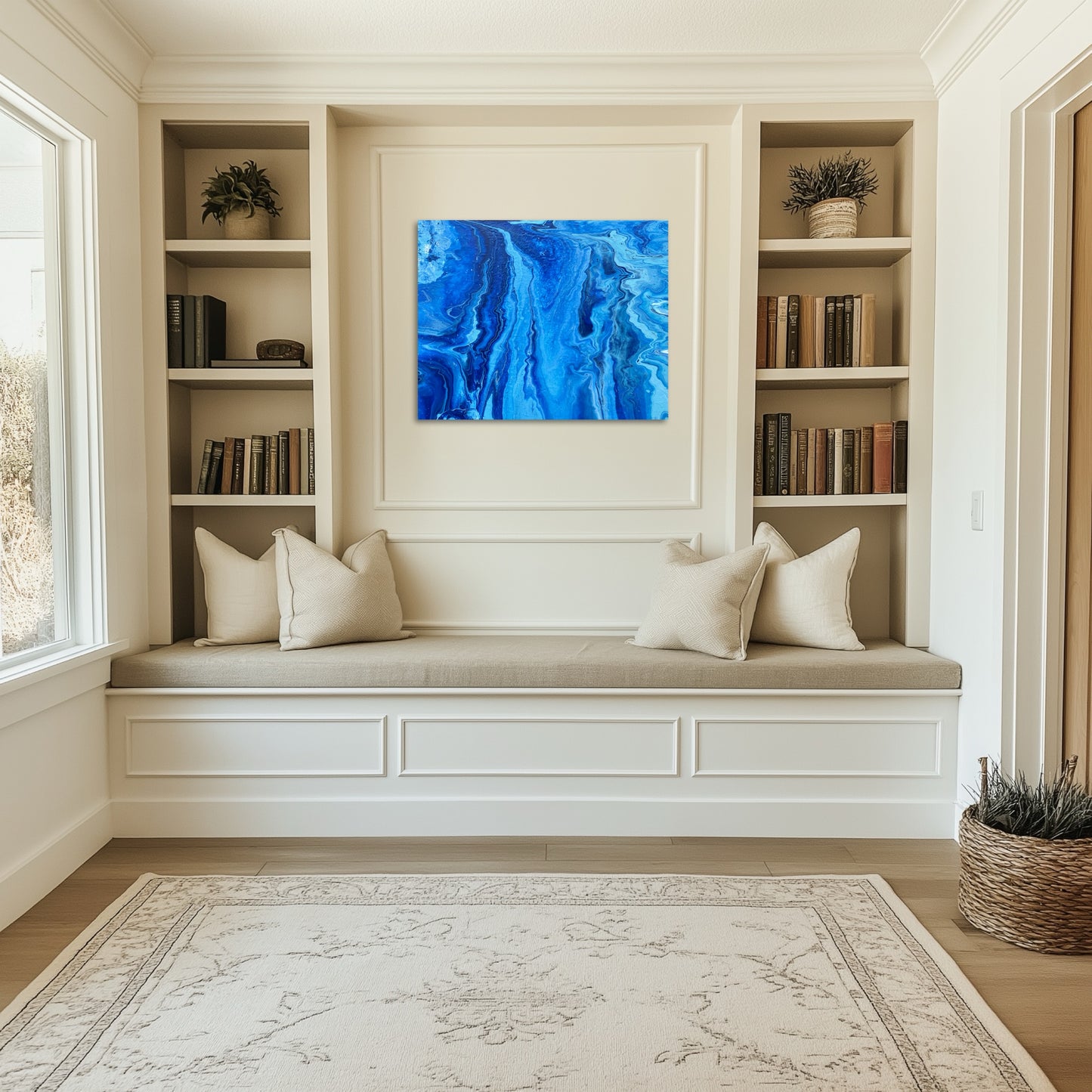 Blått maleri - veggkunst - original kunst