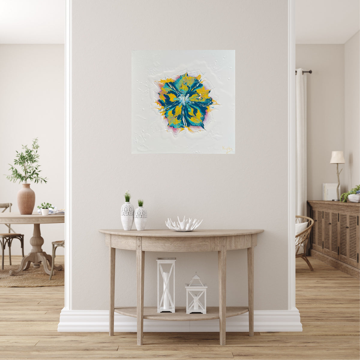 Nydelig abstrakt kunst - Blomster Maleri