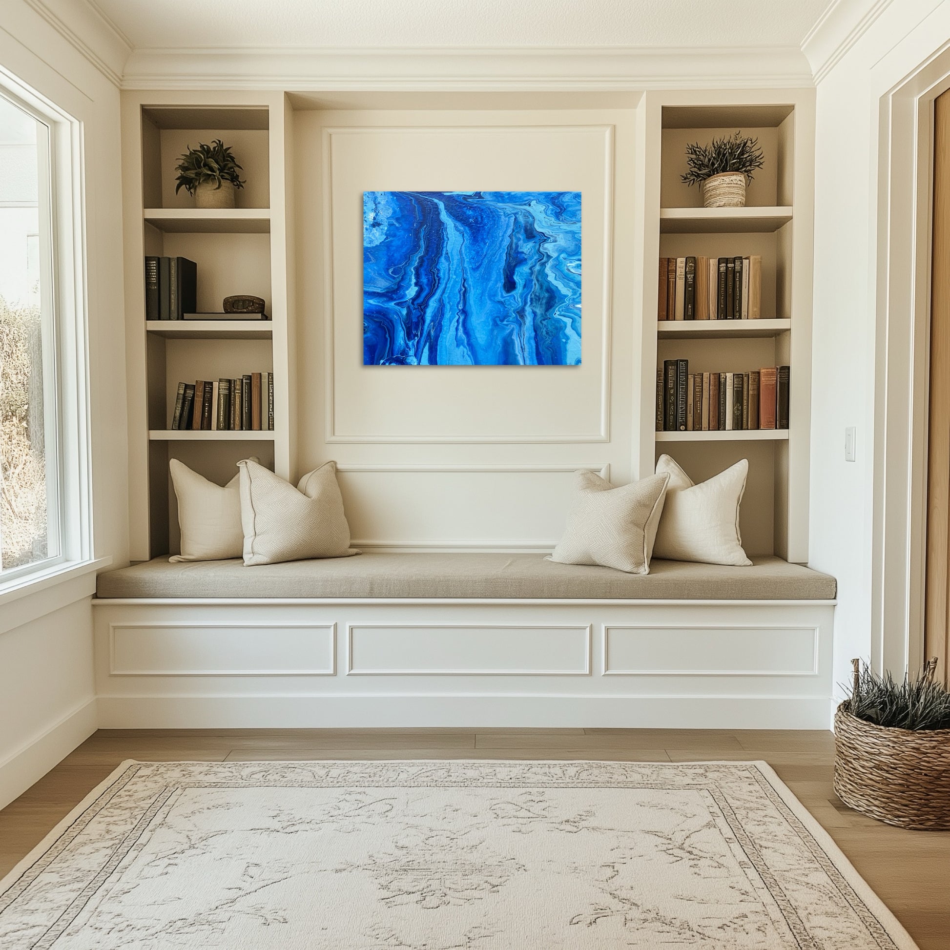 Blått maleri - veggkunst - original kunst