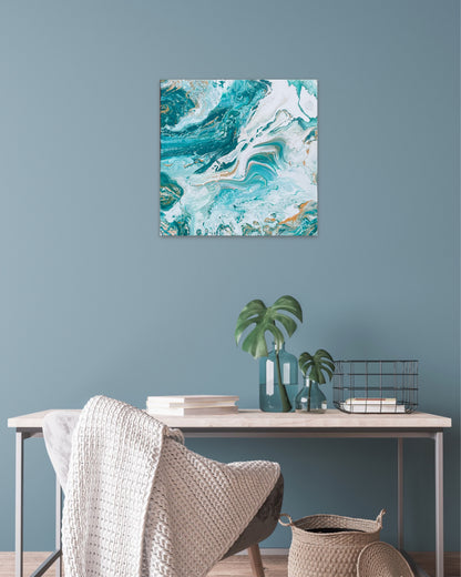Dypt spirituell kunst. Healing Maleri. Deilige toner av grønn, oransje og hvit. Kunst til salgs - abstrakt maleri