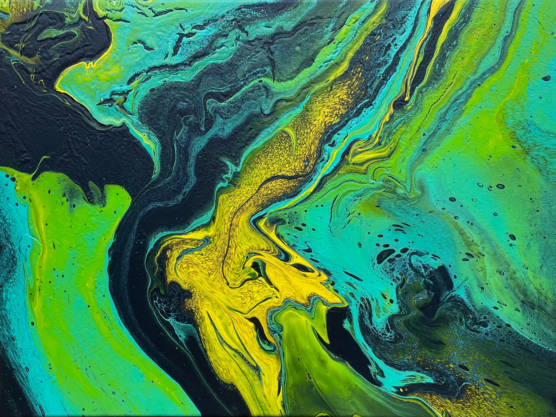 Fargerik original kunst. Fargerikt maleri til stuen. Malt av bergenskunstner Naysha.