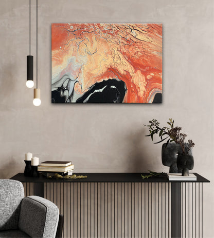 Fargerikt abstrakt maleri. Stilfullt maleri i spennende farger. Original kunst av Naysha