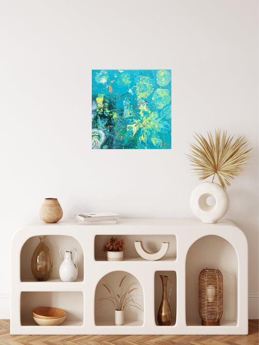 Fargerikt bilde til vegg - abstrakt original kunst