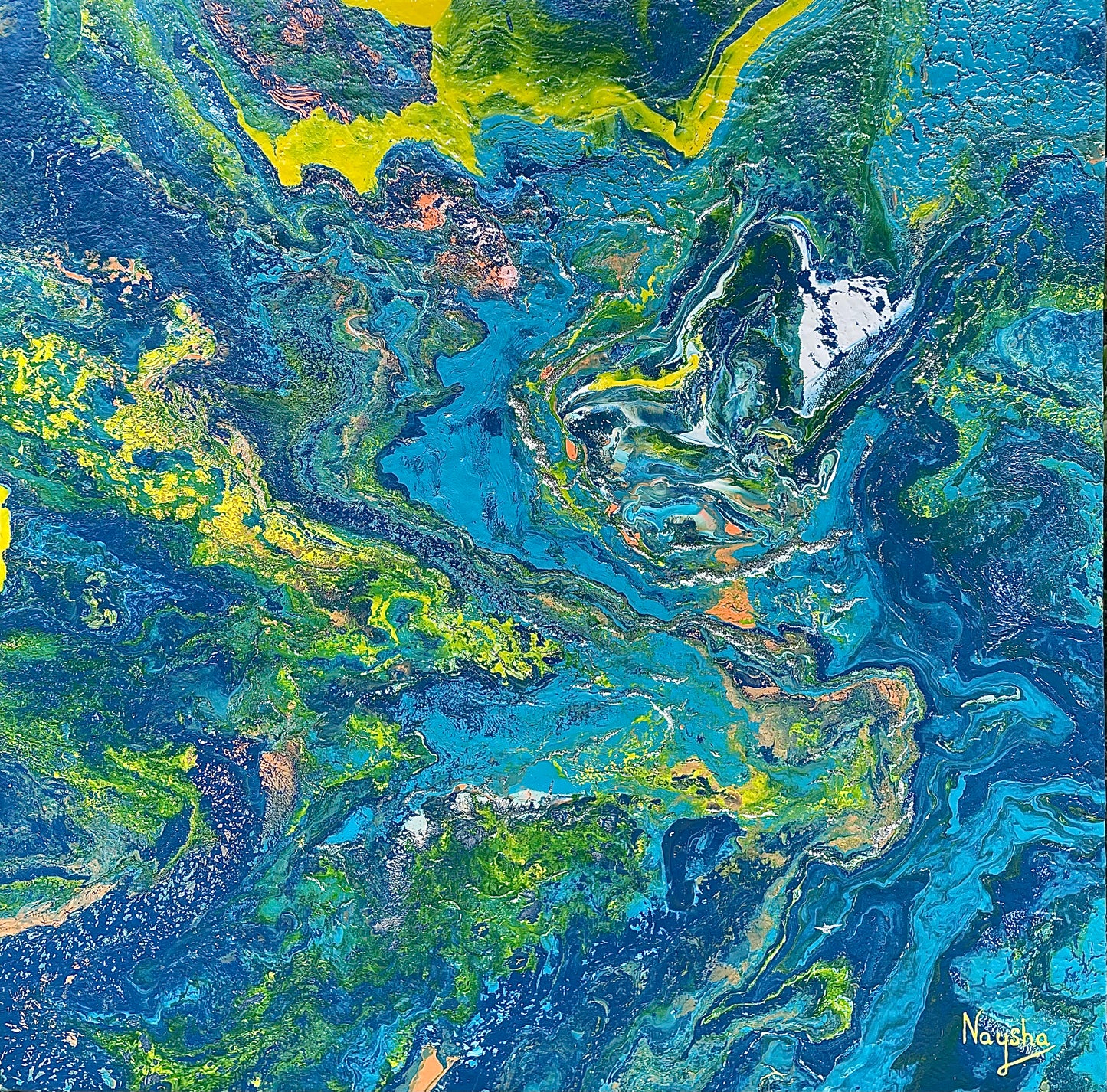 Fargerikt maleri. Vakkert kunstverk. Abstrakt kunst