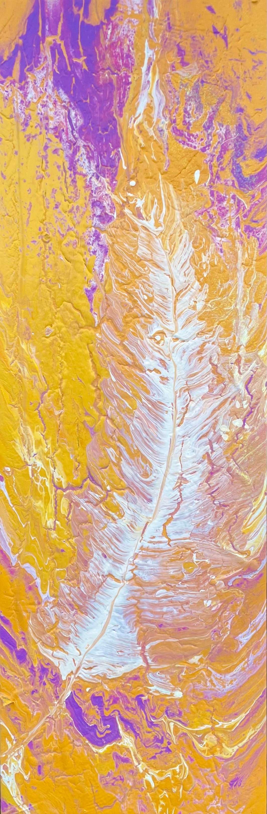 Fjær maleri - avlangt bilde - gledesfull kunst