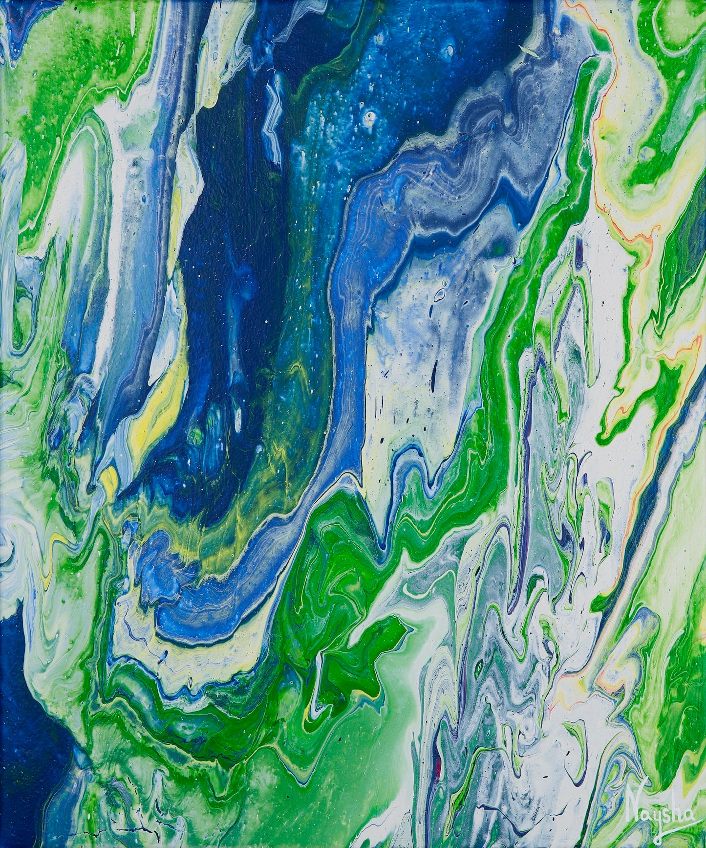 Lite Fargerikt maleri. Abstrakt kunst til veggen. Kunst til salgs
