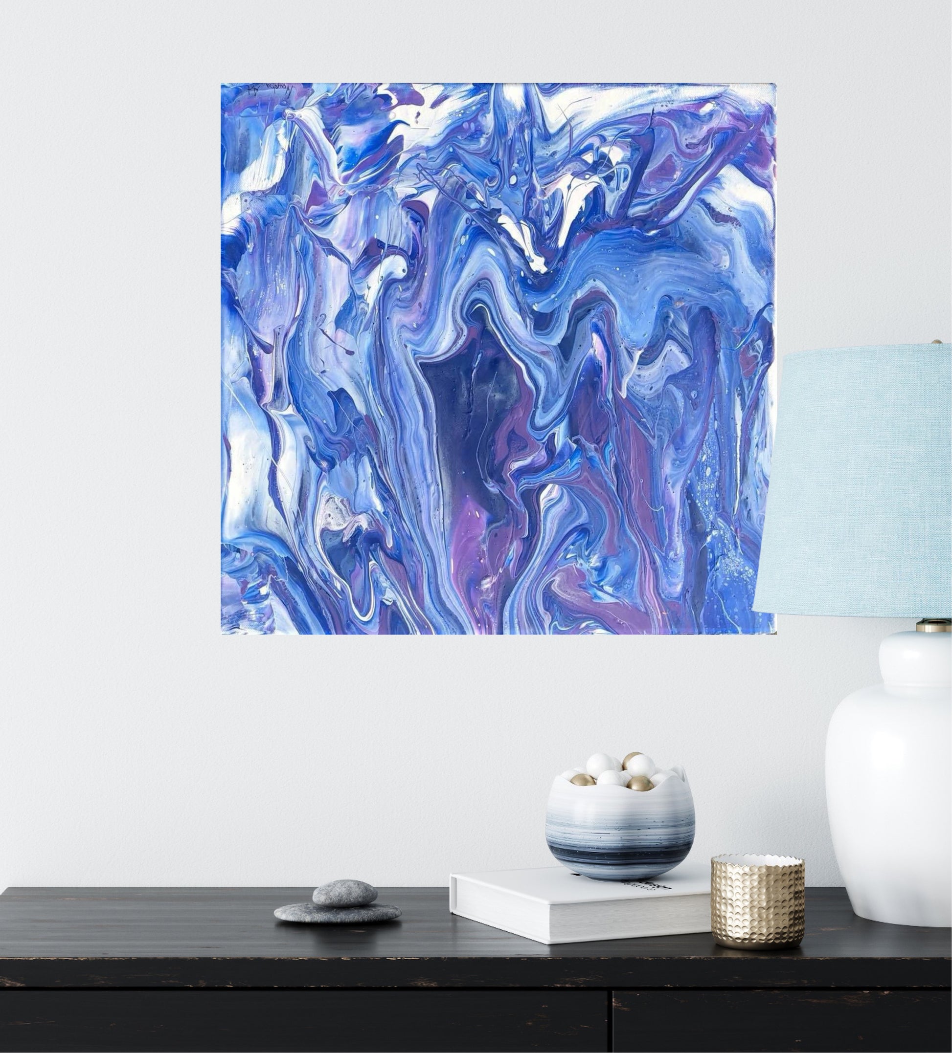 Lite fargerikt maleri. Healing maleri. Kunst til salgs på nett.