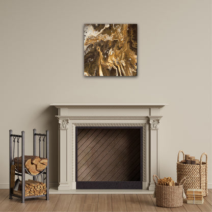 Maleri i behagelige brunfarger. Kunstverk til stuen. Original Kunst til salgs. Healing Maleri