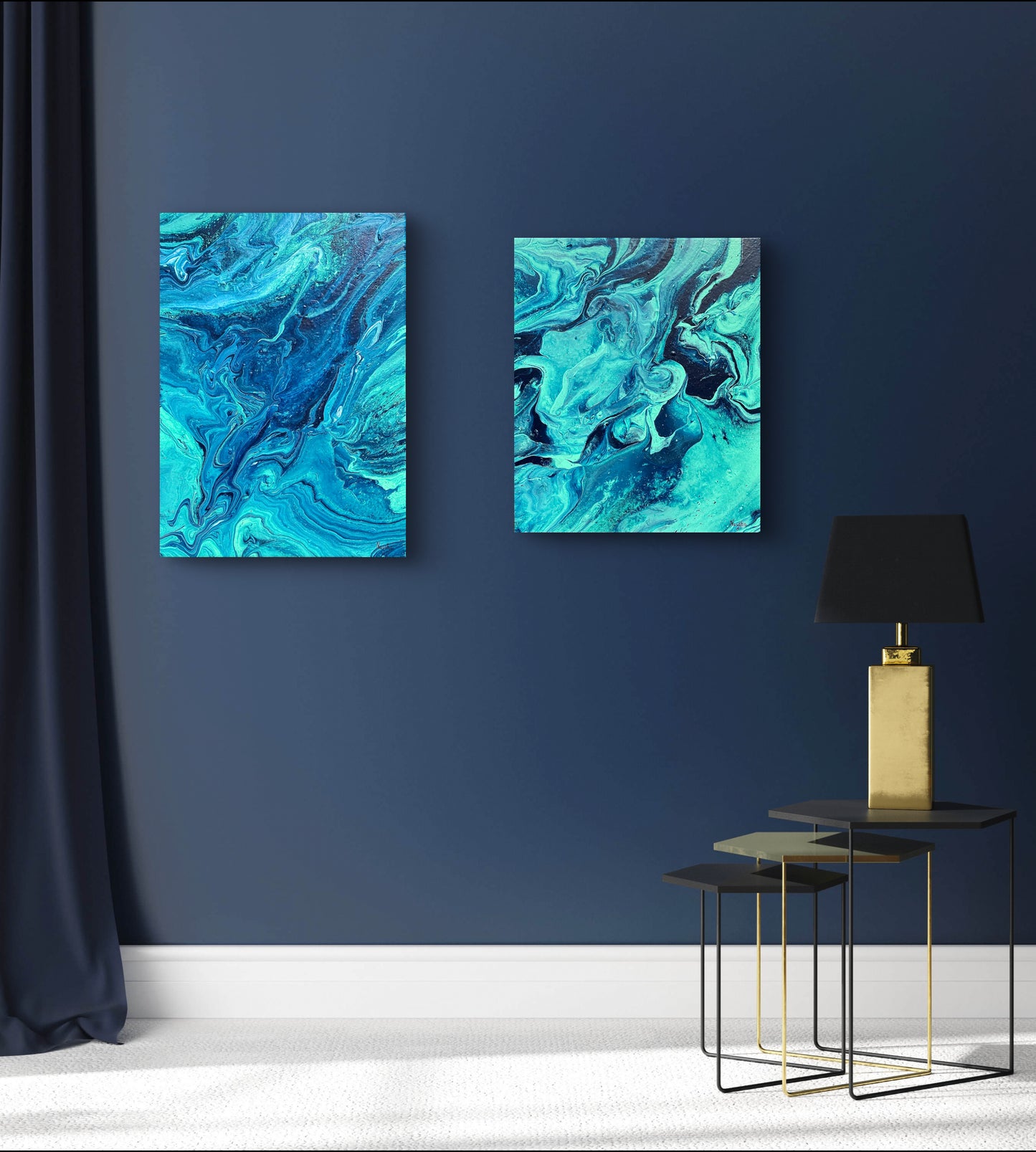 Matchende malerier til hjemmet. Vakker kunst. Unike kunstverk.