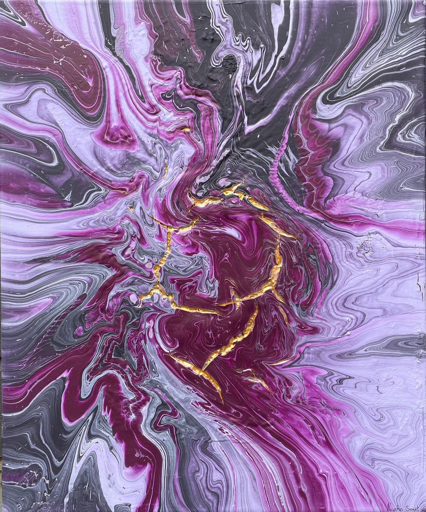 Selvkjærlighets Maleri - Medium størrelse maleri til stuen. Kunstkjøp på utstilling. 1