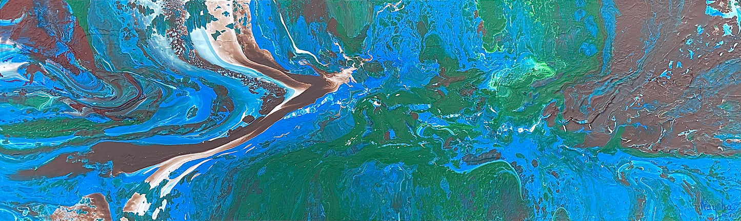 Spirituell kunst. Maleri av ørn. Avlangt maleri