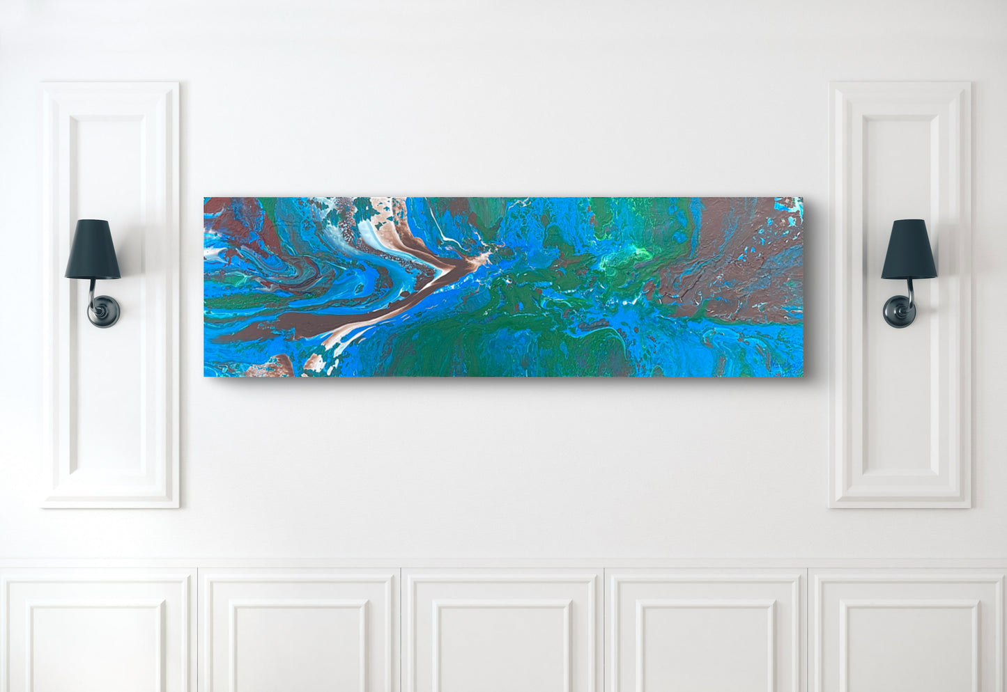 Spirituell kunst. Maleri av ørn. Avlangt maleri
